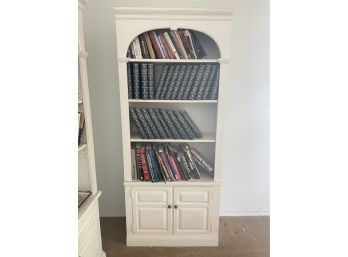 Beautiful White Archway Bookshelf With A LARGE Variety Of Books.