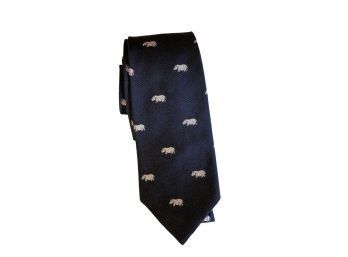J. Press Silk Woven Tie, Woven In England. Hippo Design