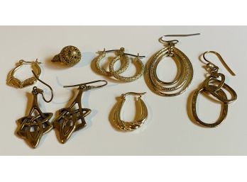 Various Jewelry, Gold Color, One Earring Marked 925. Some Mismatched