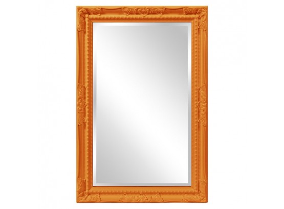 Orange Traditional Beveled Accent Mirror