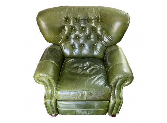 Green Leather Oversized Chair By CoCoCo Home