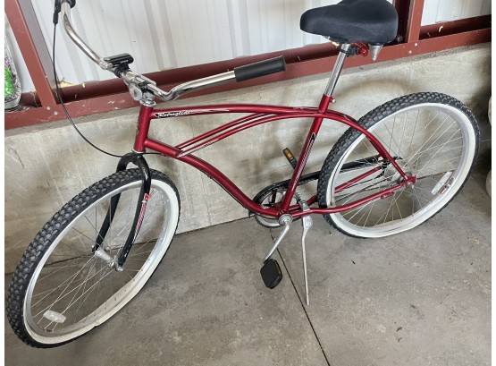 Retroglide Red Bicycle Cruiser By Raleigh Bicycle Company