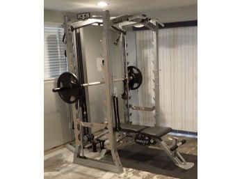 Hoist Power Rack PTS Dual Action Smith Cage, Folding Multi Weight Bench, Bench Bar With Weights
