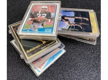 Collection Of MLB Baseball Cards In Hard Cases. Jose Canseco, Ivan Rodriquez And More