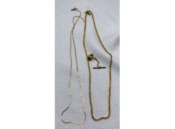 22K Gold Necklace, 15.97 Grams, Plus Extra Broken Necklace And Pin