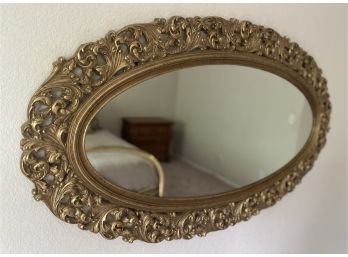Oval Mirror In Gilded Frame