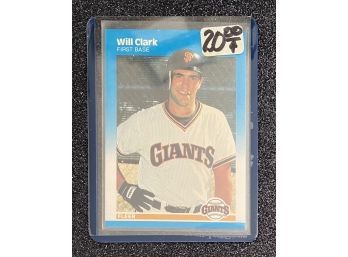 1987 Will Clark Fleer Baseball Card