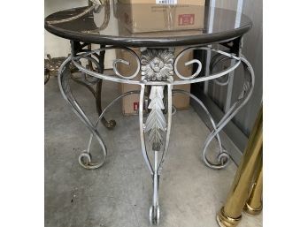 Beautiful Side Table With Stone Top