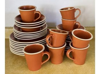 Sonoma Life Style Mendocino Russet Dishes Set, Awesome Orange Color