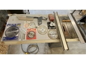 Rockefeller Table Saw With Blades And Attachments