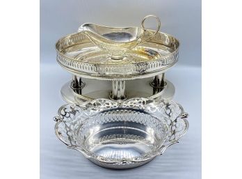 Set Of Antique Silver Style Dinnerware