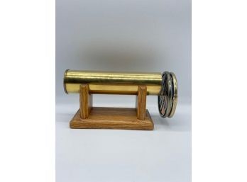 Vintage Brass Kaleidoscope With Holder7 X 3