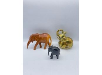 Various Antique Elephant Figurines