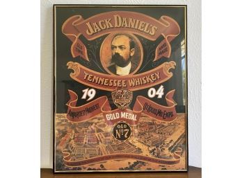 16 X 20 In. Framed Jack Daniels Whiskey Sign