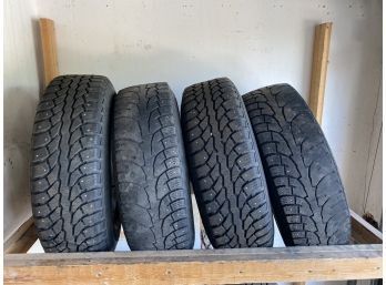 Studded Snow Tires, LT245/75R16, Set Of Four