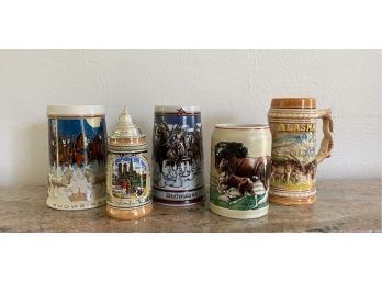 Miscellaneous Collectible Steins, Five Total