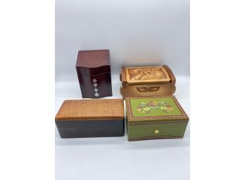 Various Wooden Trinket Boxes