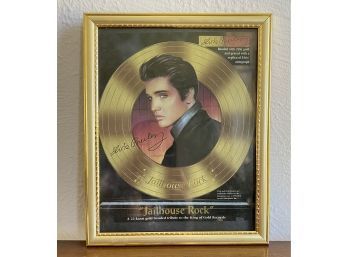 9 X 11 In. Framed Elvis Replication Of Jailhouse Rock Gold Record