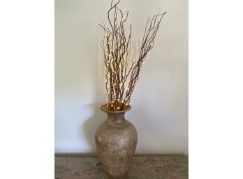 Decorative Vase With Battery Operated Lighted Twigs