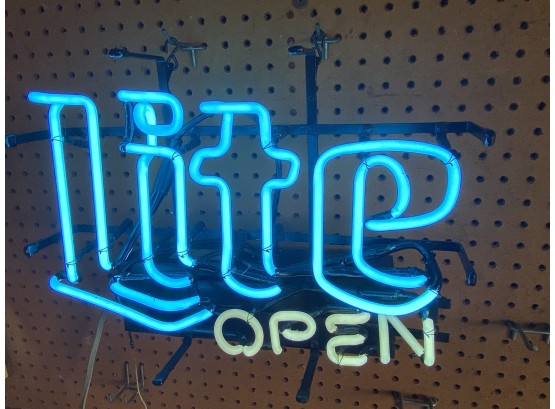 Vintage Miller Lite Neon Wall Sign - Works!