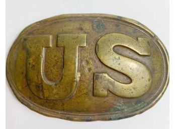 Original Civil War Union Army Brass Belt Buckle - Wm. H. Smith Brooklyn
