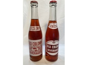 Rare Old Colony 10oz. Strawberry Soda Bottles-Unopened
