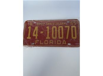 1965 400th Anniversary License Plate