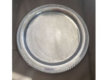 WM A ROGERS Silver Plate Round Dish Decorative Platter