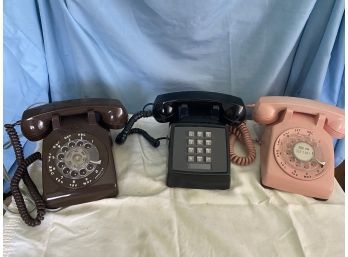 Vintage Bell Telephones-2 Rotary, 1 Push Button