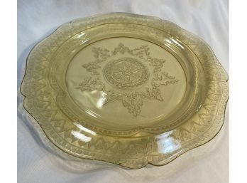 Amber Patrician Depression Glass 11' Dinner Plate