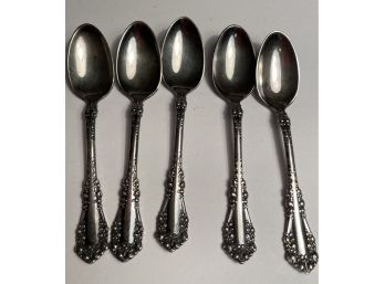 5 Rogers Bros. Silver Plated Demitasse Spoons