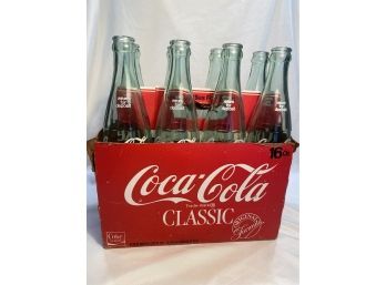 Collectible Coca-cola 16 Oz. Bottles In Cardboard Case