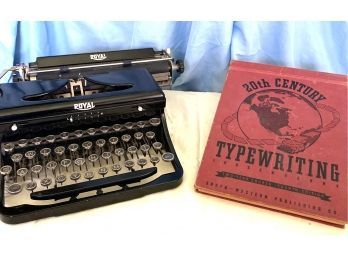 Antique Royal Junior Typewriter With 1942 Typewriting Book