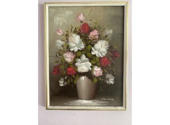 Original And Signed Flower Bouquet Painting - Artist Thomas