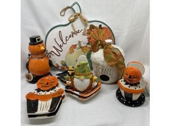 Fall / Autumn Collectibles, Including Darling Rae Dunn Decorative Bird House