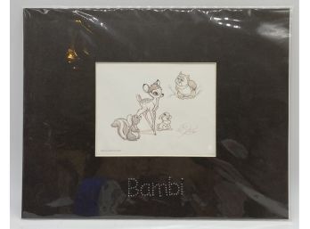 Swarovski Exclusive Bambi Lithograph By Dave Pacheco, Print, In 14 X 11 Matte