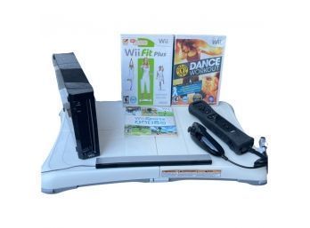Wii-includes A Wii Fit Board, 3 Wii Games, Controller/nunchuck. Cords For The Wii/sensor Bar Included