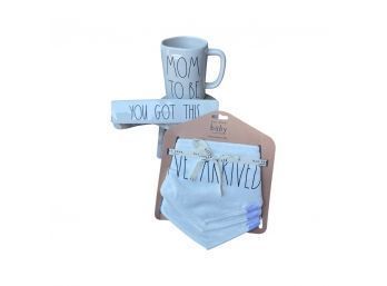 Adorable Mom To Be Mug, Baby Bibs And Encouraging Sign Decor By Rae Dunn