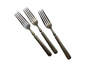 (3) Holmes And Edwards Sterling Applied Forks