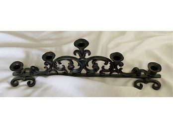 Cast Iron Candle Holder, Approximately 2 Ft. In Length