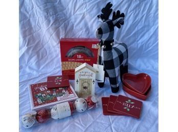 Darling Christmas Decor. Most Things With Brand New Tags! Reindeer, Rope Lights And More