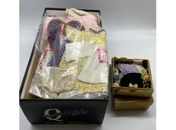 Collection Of Antique Doll Clothes, Regular Size And Small