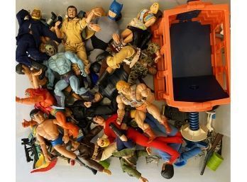 Collection Of Various Action Figures, Plus Some GI JOE Weapons