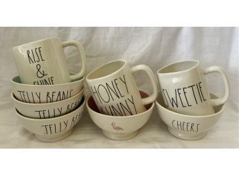 (5) Rae Dunn Bowls And (3) Adorable Mugs!