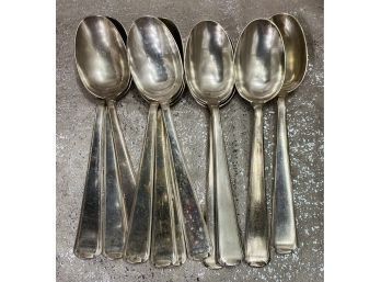 Silver Spoons Marked 800, Weighed At 1 Pound 11.5 Oz