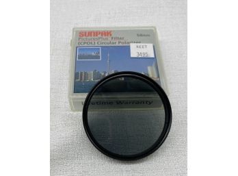 Sunpak 58mm Lens Filter Circular Polarizer