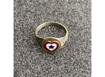 Sterling Silver Son In Service Ring, Fits Size 5-6 Approximately