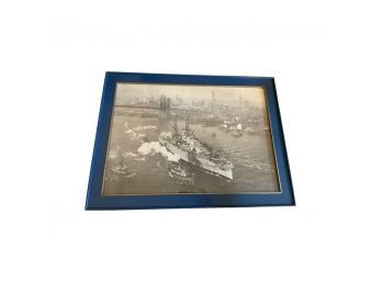 U.S.S Arizona Framed Black And White Print