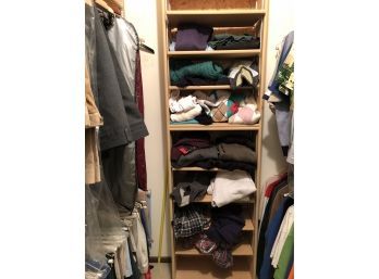 Large Collection Of Mens Shirts, Pants, Shoes Sweaters (sizes M & L Shoe Size 9 1/2) (Entire Upstairs Closet)