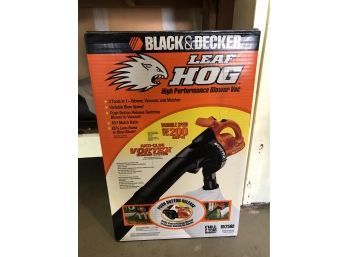 Black And Decker Leaf Hog High Performance Blower Vac (Not Tested)